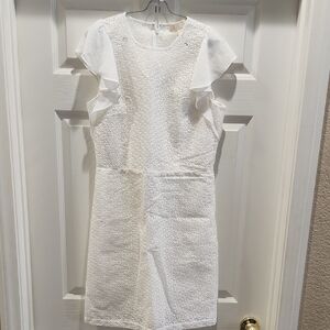 Michael Kors White Textured Dress